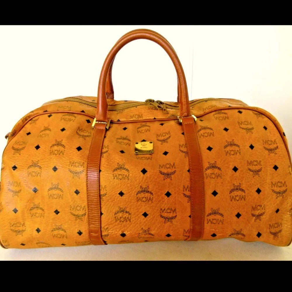 MCM Tan Duffel Bag